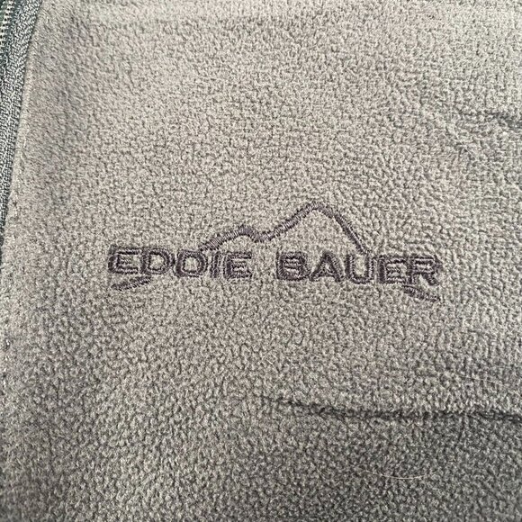 Eddie Bauer Mens Fleece Pullover 1/4-Zip XLT Gray Gorpcore Hiking - Picture 8 of 16